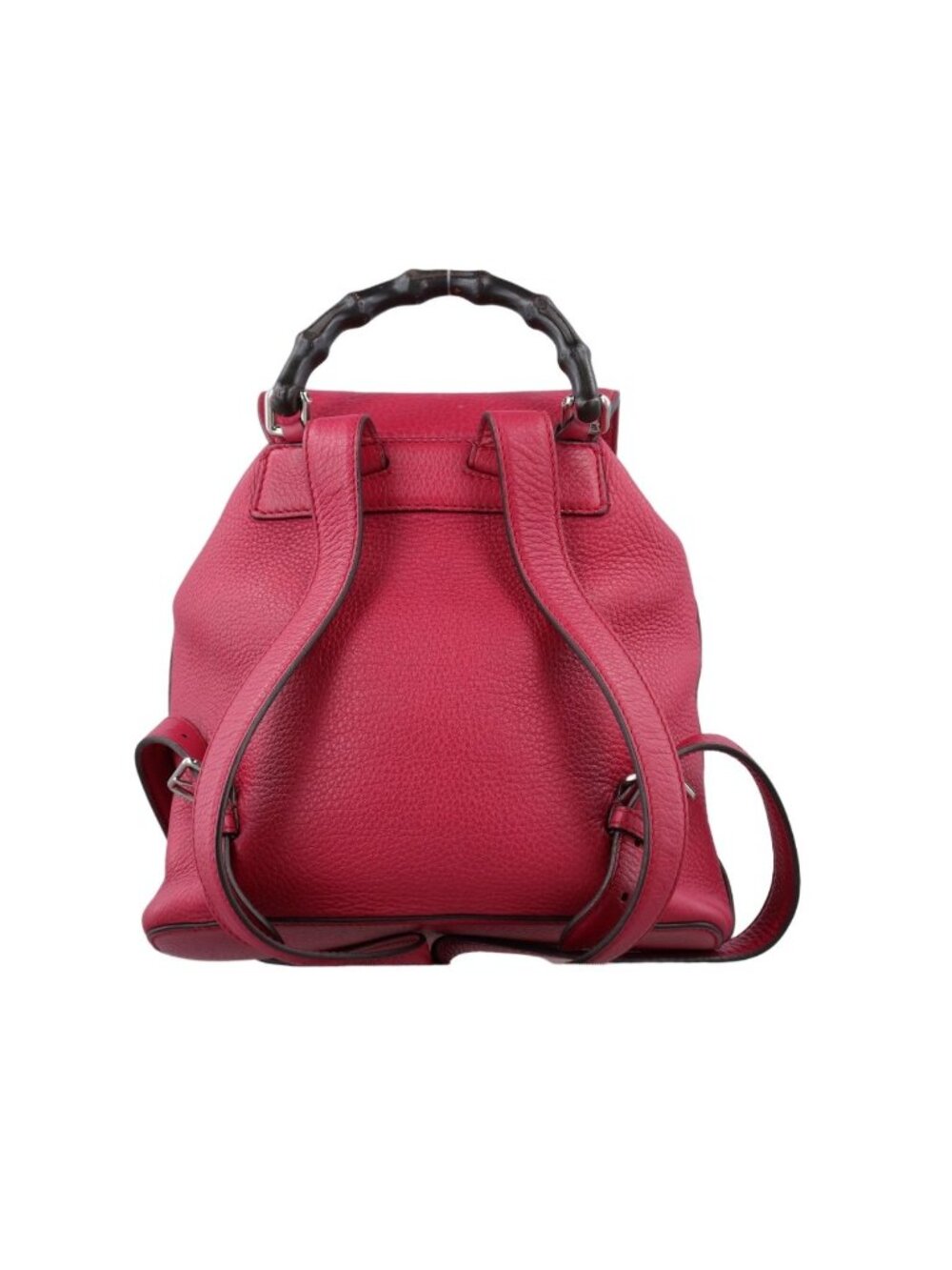 ★SOLD★ Gucci Bamboo Red Leather Backpack - Picture 2 of 15